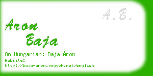 aron baja business card
